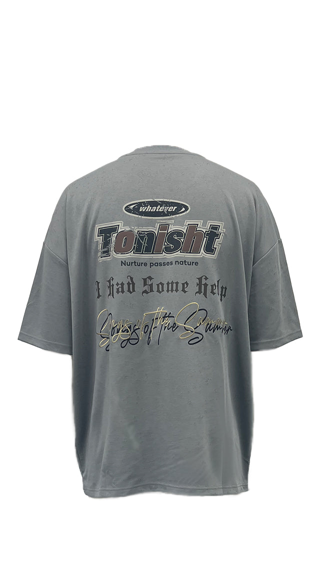 Laser-engraved T-shirt, with thick printing and embroidery