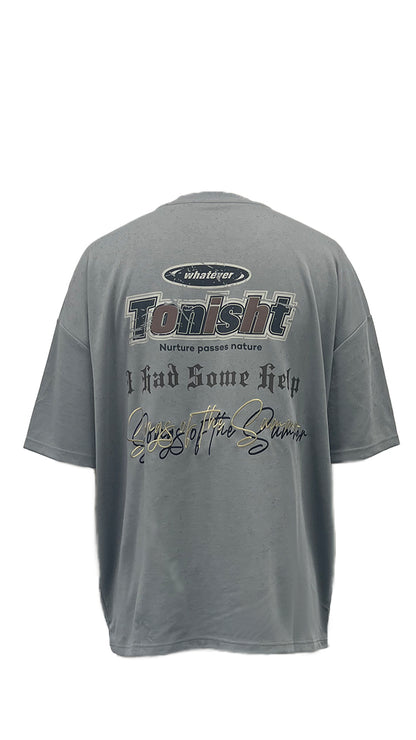Laser-engraved T-shirt, with thick printing and embroidery