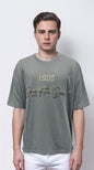 Laser-engraved T-shirt, with thick printing and embroidery