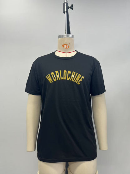 MEN black tshirt with silicone print