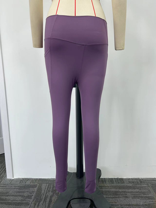 Purple yoga pants