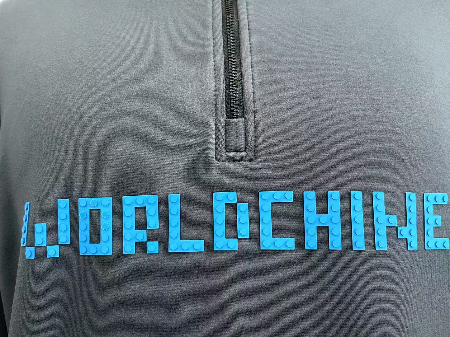 Men's letter-print 4/1 zipper sweatshirt and pants set