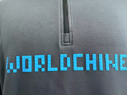 Men's letter-print 4/1 zipper sweatshirt and pants set