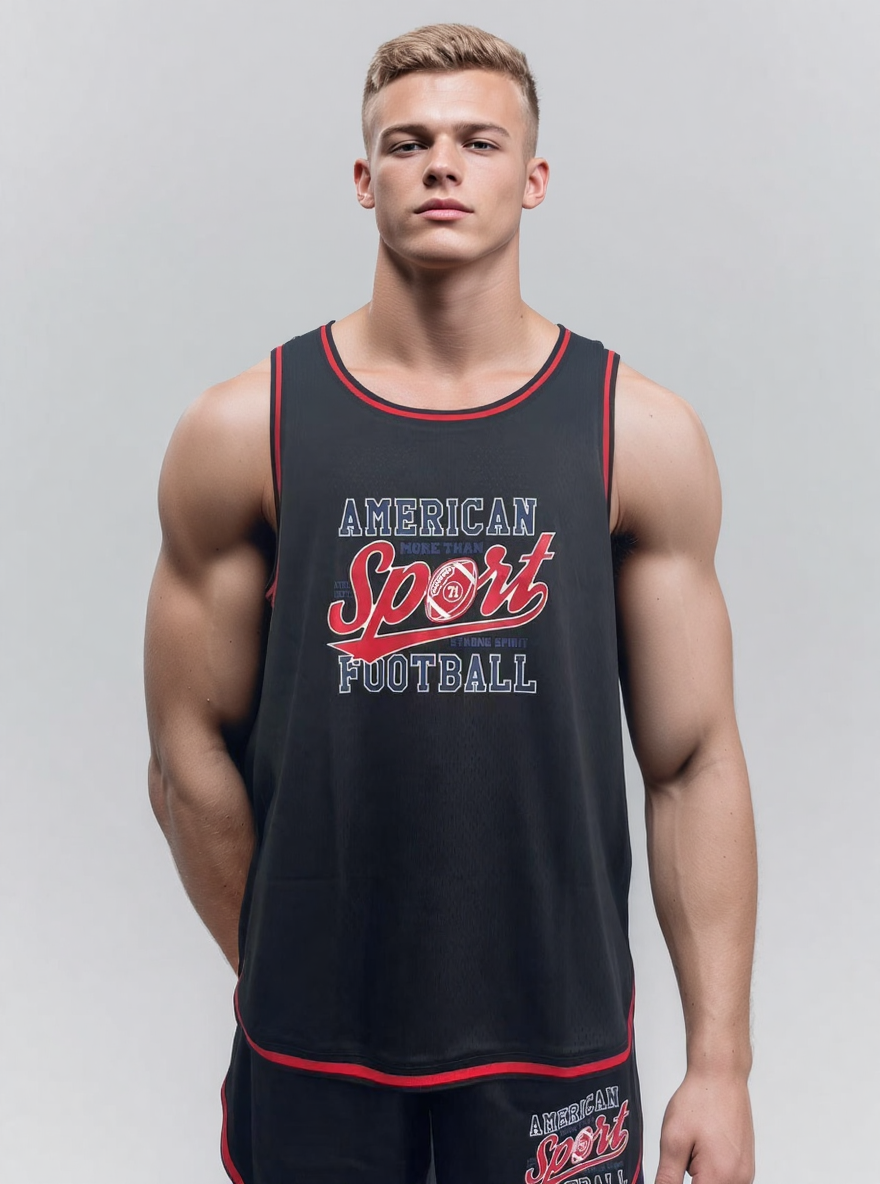 Mash fabric print sport top tank