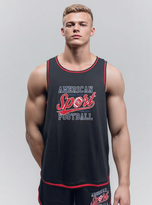 Mash fabric print sport top tank