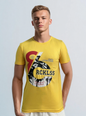 Heat transfer print on yellow tshirt