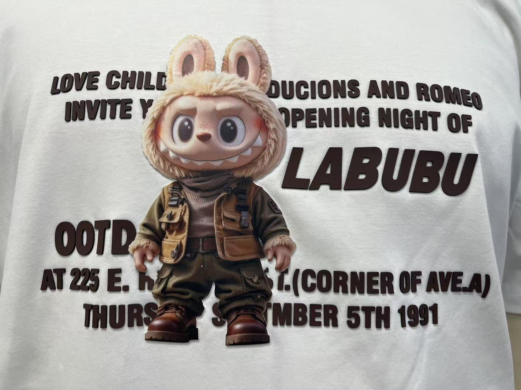 Three dimensional  animation print tshirt