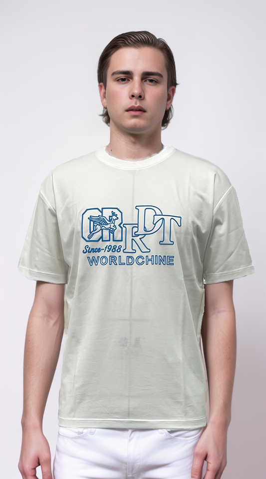 100s Silk Cotton Printed T-Shirt
