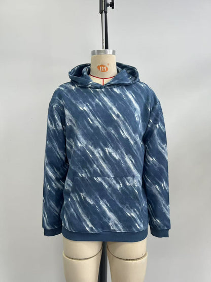 Men's pullover and shorts set with jacquard gradient color fabric