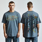 Men's Water Washed Printed T-shirt