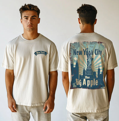 Men's t-shirt featuring a vintage print of the Statue of Liberty