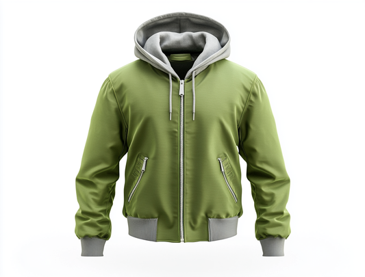 Men green bomber jacket
