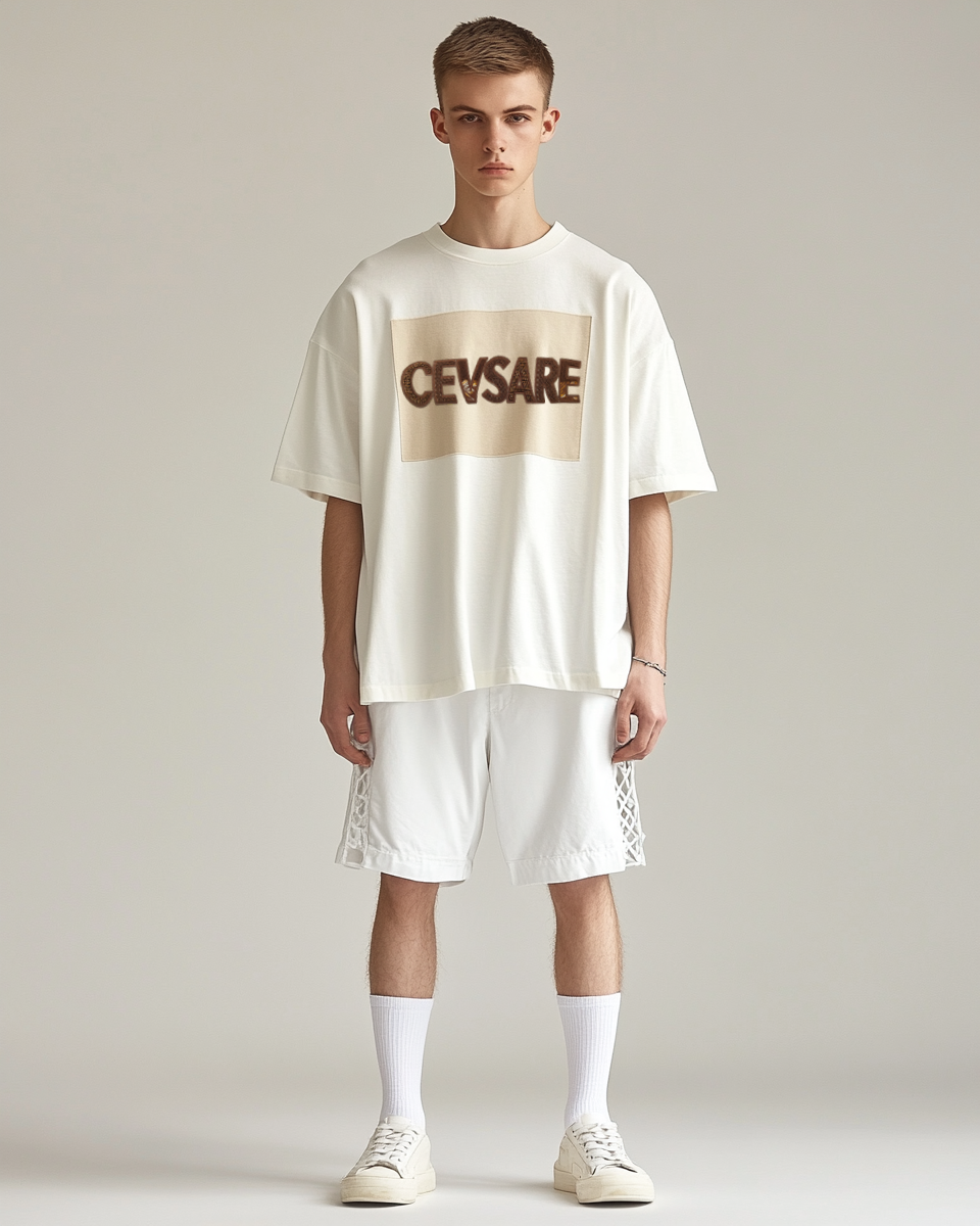 Men's embroidered bead toothbrush tshirt