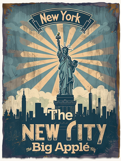 Men's t-shirt featuring a vintage print of the Statue of Liberty