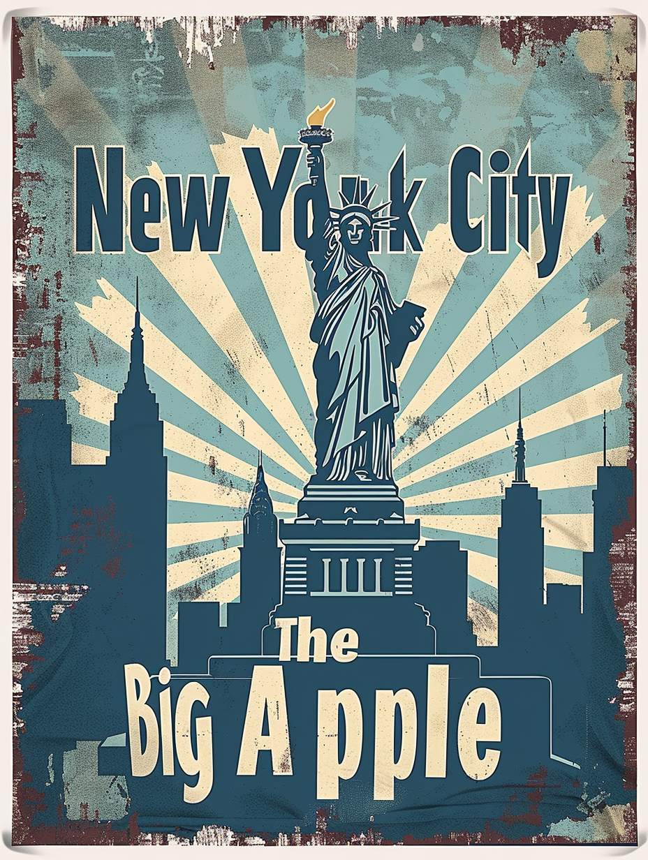 Men's t-shirt featuring a vintage print of the Statue of Liberty