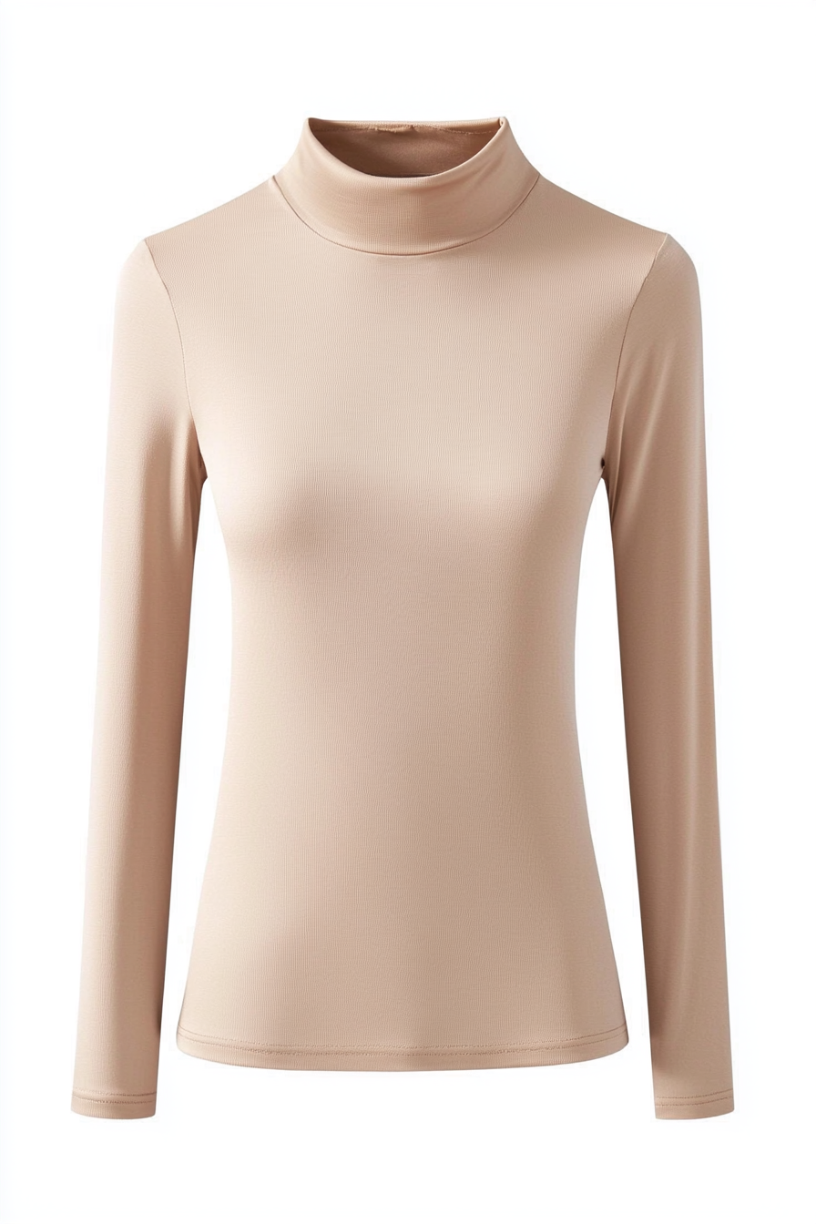 Women sleek beige shirt top