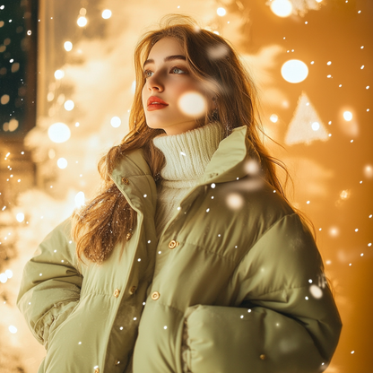 Christmas-inspired down jackets