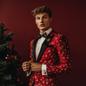 Christmas-themed men's suit set