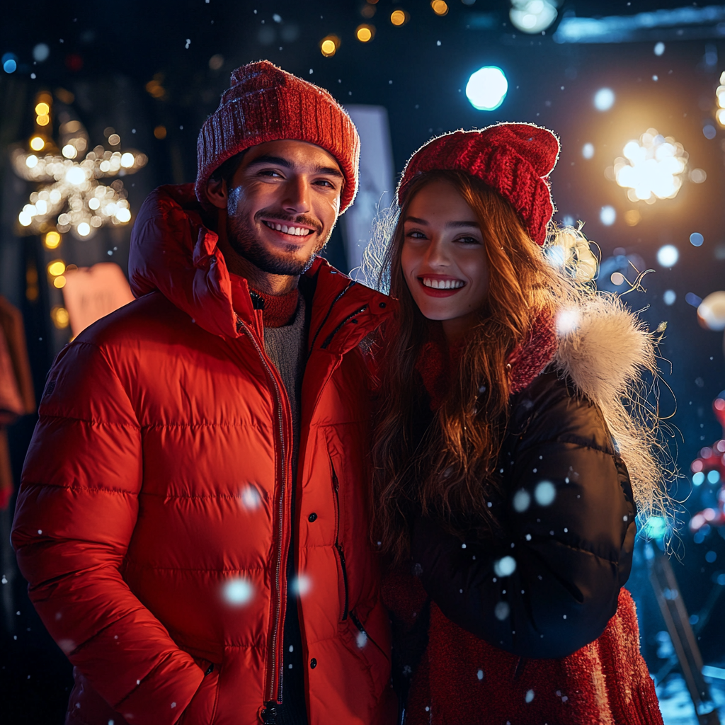 Christmas-inspired down jackets