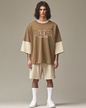 Men's Two-Tone T-Shirt, featuring a striking design with multiple printing techniques