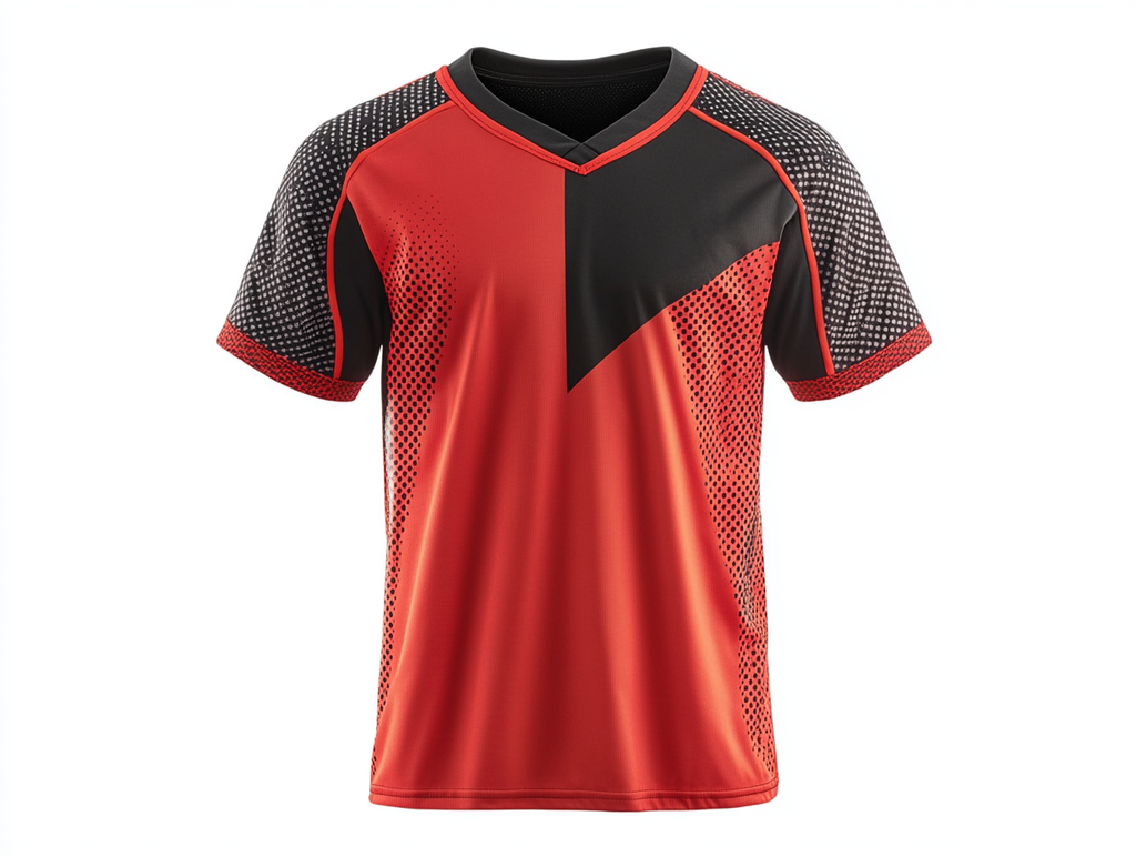 Red Contrast Men's Sports jersey