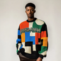 Mens Color Block Sweater