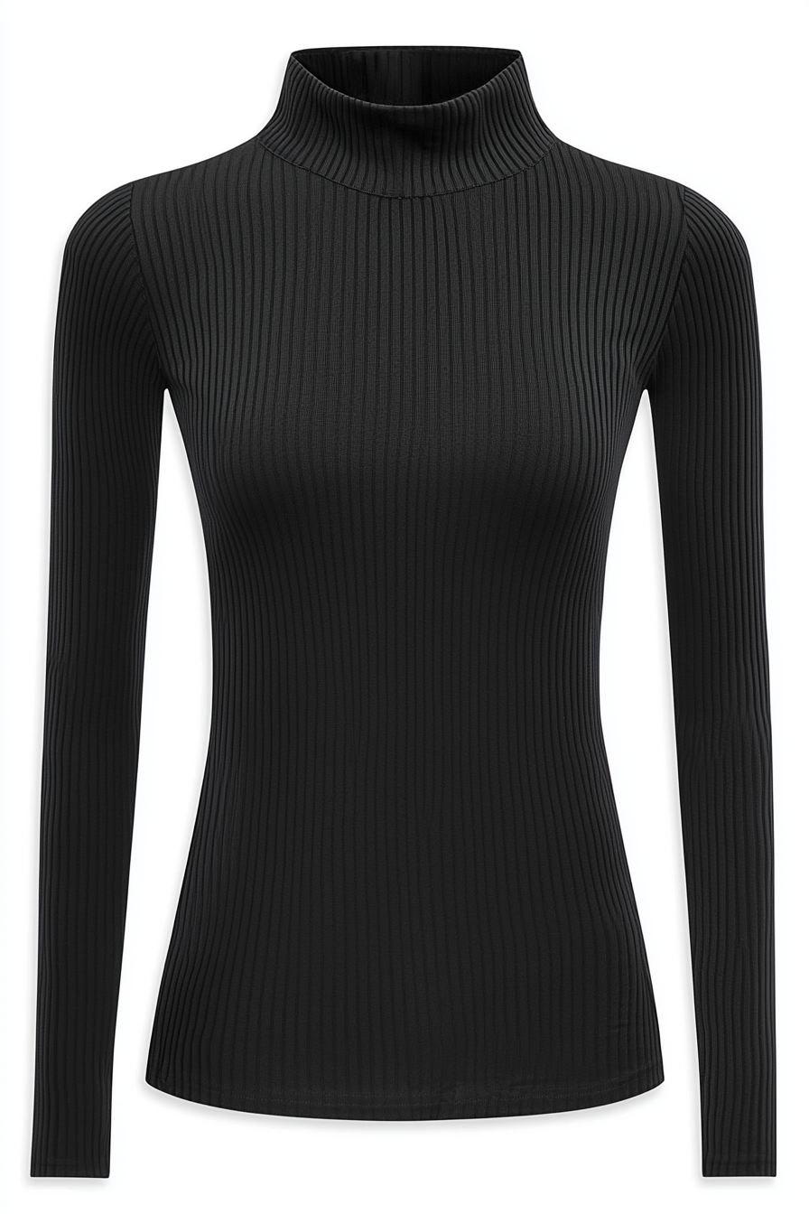 Women sleek black shirt top