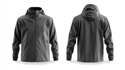 Men's black windbreaker jacket