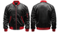 Mens black with red accents bomber jacket