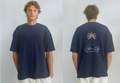 Jacquard fabric men T-shirt back with embroidery