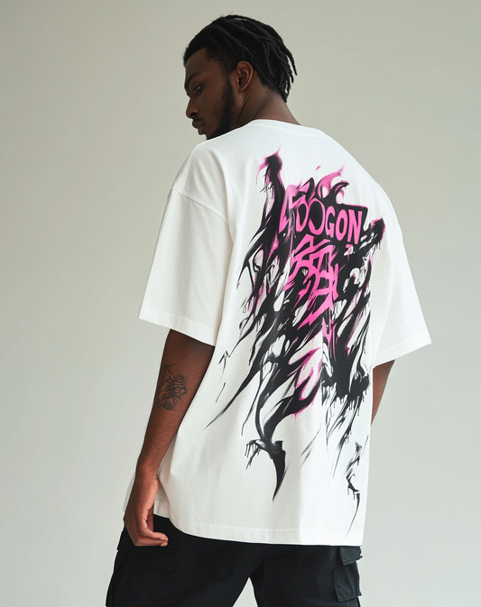 Loose white tee